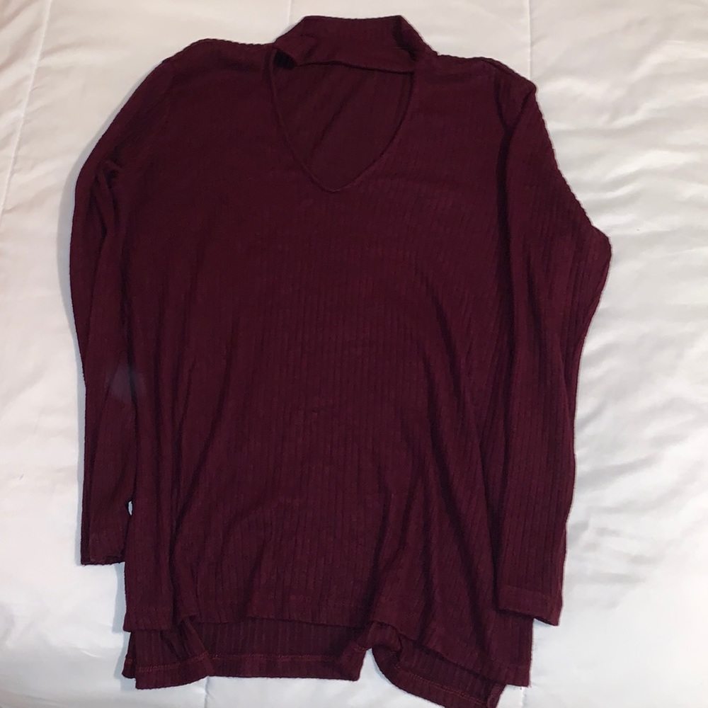 maroon lush sweater